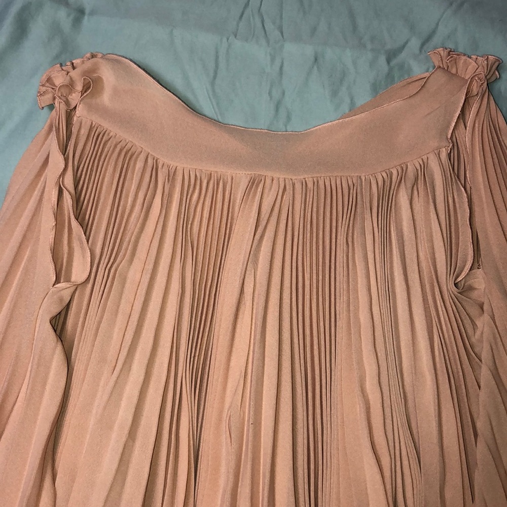 Chicwish peach pleated belt dress, S - Picture 5 of 9